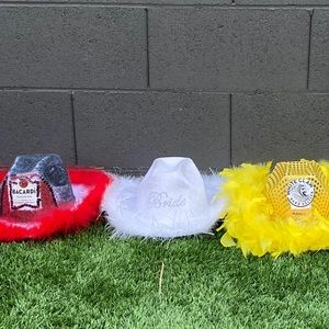 ‘Bride’ Cowgirl Hat w/ Veil!